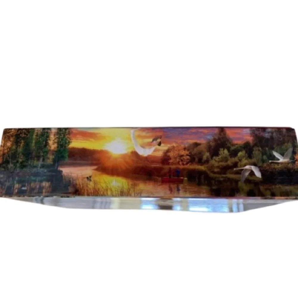 CEACO Jigsaw Puzzle River Sunset David Maclean 1000 Piece Oversized Pieces EUC